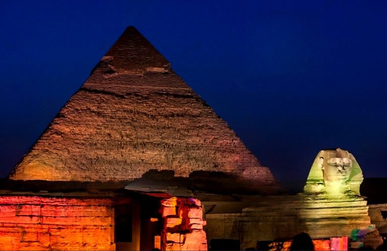 Wonderful pictures from the sound and light show at the Pyramids of Giza