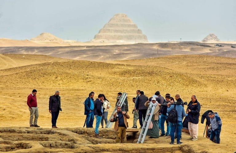 A picture of one of the discovered sites near Saqqara