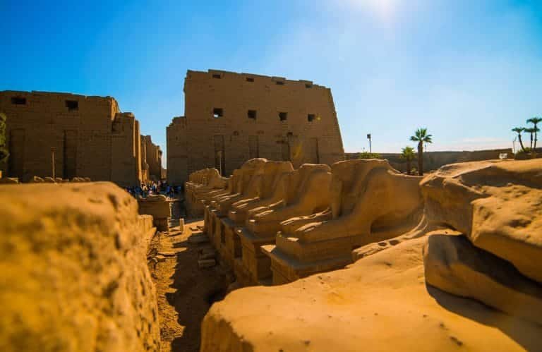 A picture of the first edifice of Karnak Temple