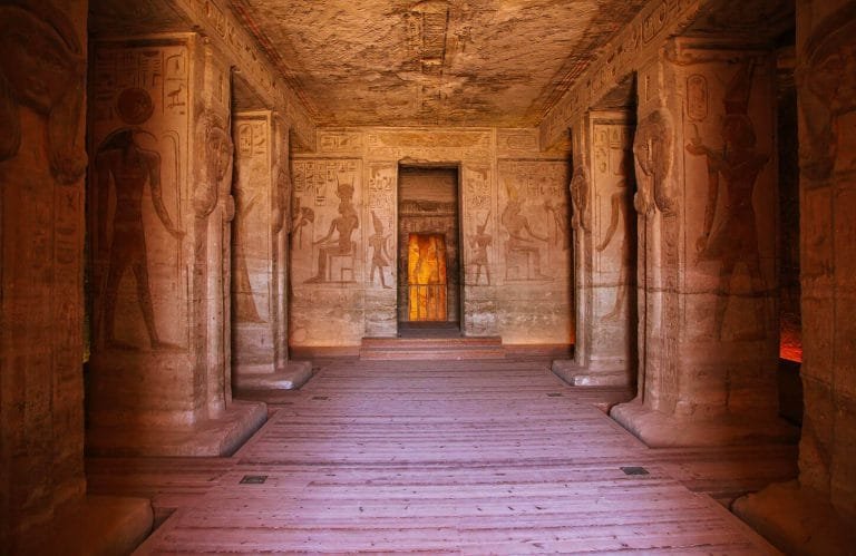 Columns Hall of the wonderful Abu Simbel Temple