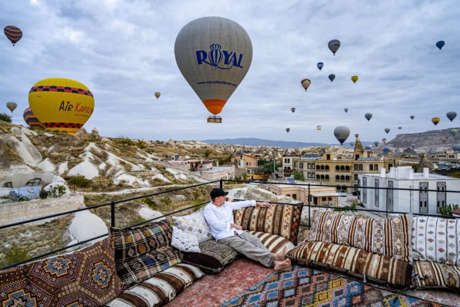 Great photo of a tourist in Cappadocia Hot Air Balloon Ride