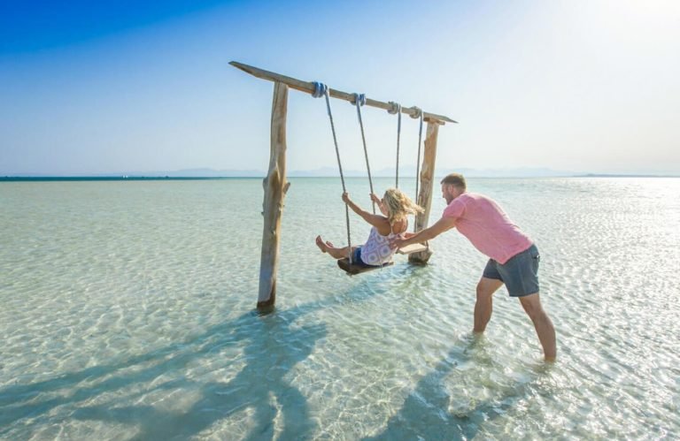 Great photo of the couple in Orange Bay Hurghada