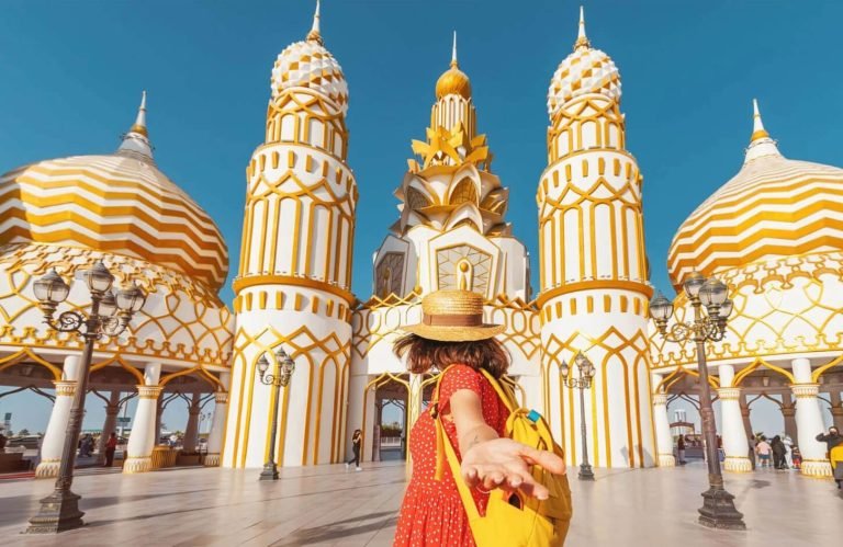Great picture of a woman inside the Global Village