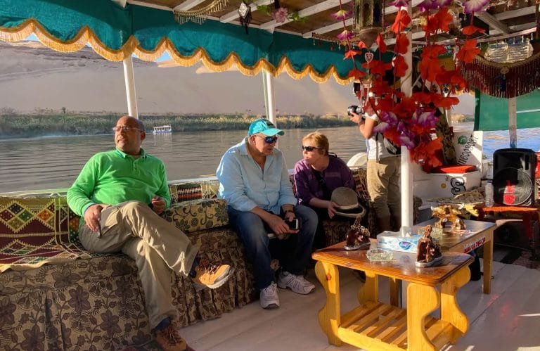 Wonderful photos of one of the groups heading to Nubia while riding a felucca