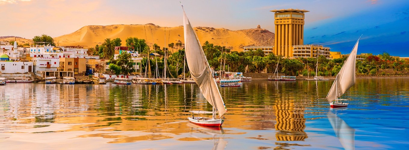 aswan nile river view
