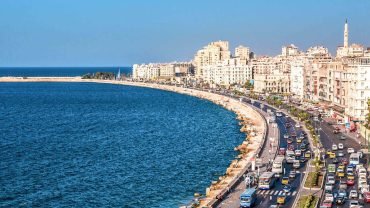 the corniche in alexandria Egypt