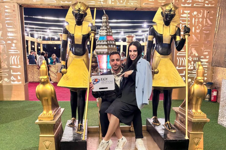 Wonderful pictures of the couple from our clients inside the Pharaonic Village