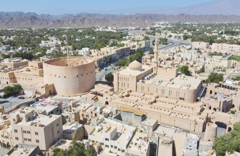 A distinctive shot from above of Nizwa Oman