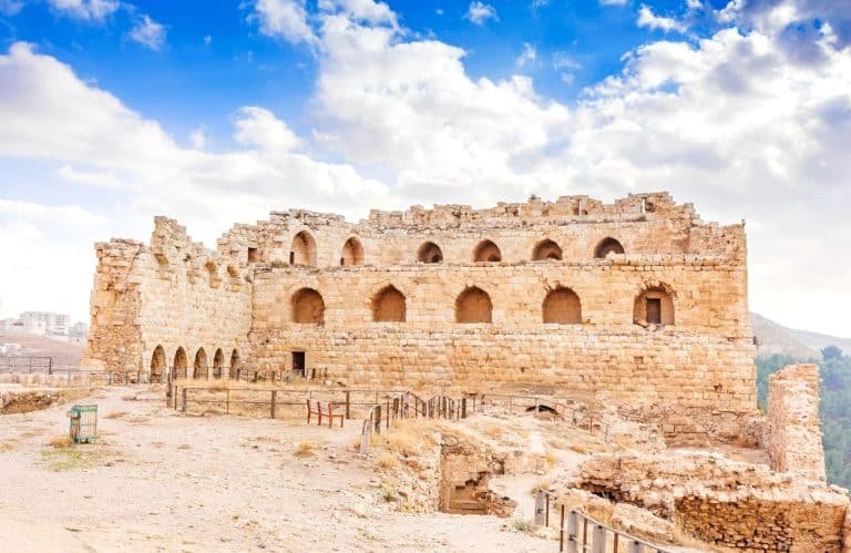 a special shot of kerak castle in jordan