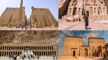 A picture of Egyptian temples