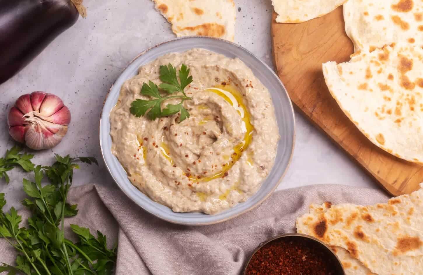 A wonderful picture of the Baba Ganoush dish