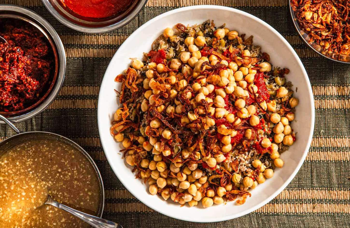 A wonderful picture of the Koshari dish