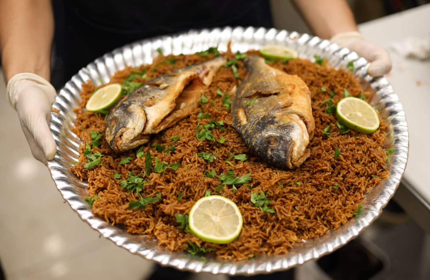 A wonderful picture of the Sayadiyah Fish dish