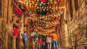 Decorations from the celebrations of the holy month of Ramadan