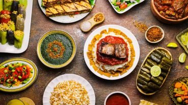 a great picture of some traditional egyptian food