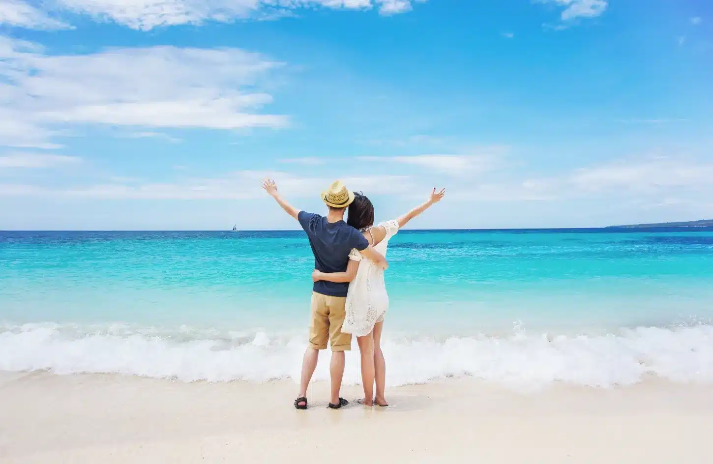 A stunning photo of a couple on an Egyptian beach. - Romantic Spots to Visit in Egypt